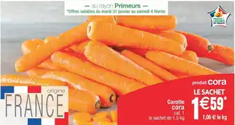 Cora x Carrefour Carottes cora offre