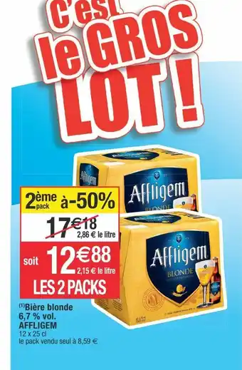 Cora x Carrefour Bière blonde affligem offre