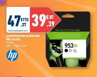 Bureau Vallée Cartouches d'encre hp 953xl offre
