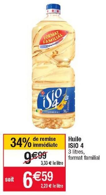Cora x Carrefour Huile isio 4 offre