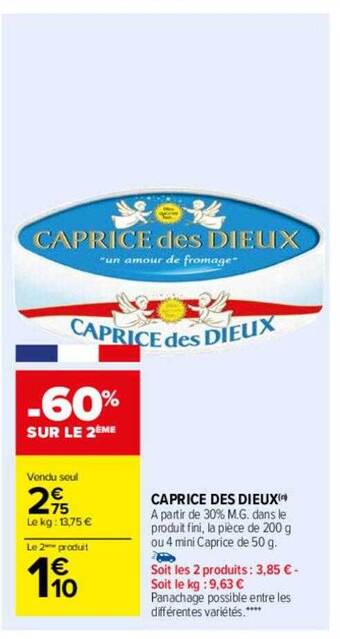 Carrefour Caprice des dieux offre