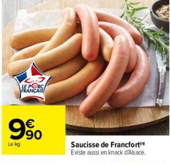 Carrefour Saucisse de francfort offre