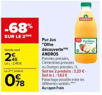 Carrefour Pur jus offre