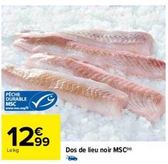 Carrefour Dos de lieu noir msc offre