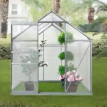 E.Leclerc Brico Serre de jardin oisterwijk à porte coulissante en polycarbonate 3,61 m² [en.casa] offre