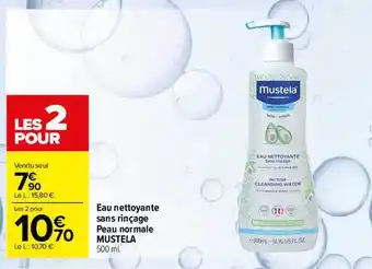 Carrefour maPara parapharmacie Eau nettoyante sans rinçage peau normale mustela offre