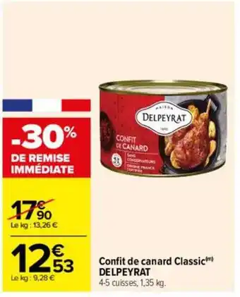 Carrefour Confit de canard classic delpeyrat offre