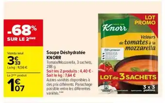 Carrefour Soupe déshydratée knorr offre
