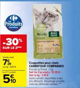 Carrefour Croquettes pour chats carrefour companino offre