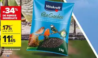 Carrefour Graines de tournesol vita garden vitakraft offre