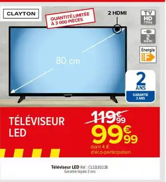 Carrefour Téléviseur led offre