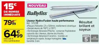 Carrefour Lisseur hydro-fusion haute performance babyliss offre