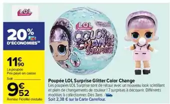 Poupée lol surprise glitter color change