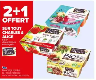 Carrefour Charles & alice offre