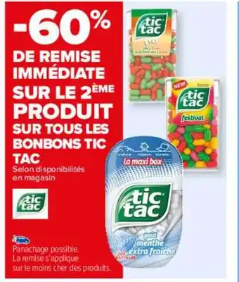Carrefour Les bonbons tic tac offre