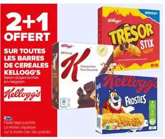 Carrefour Les barres de céréales kellogg's offre