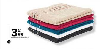 Carrefour La serviette 50 x 80 cm offre