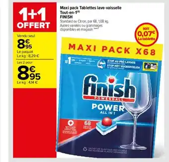 Carrefour Maxi pack tablettes lave-vaisselle tout-en-1 finish offre