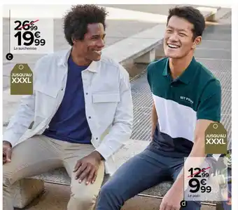 Carrefour La surchemise, le polo offre