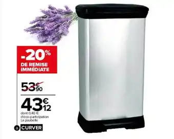 Carrefour La poubelle curver offre