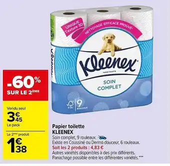 Carrefour Market Papier toilette kleenex offre