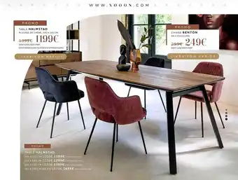 Xooon Table halmstad, chaise benton offre