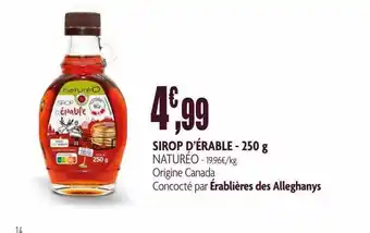 naturéO Sirop d'érable offre