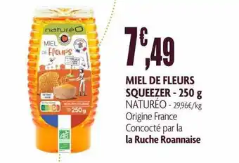 naturéO Miel de fleurs squeezer offre