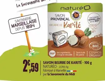naturéO Savon beurre de karité offre