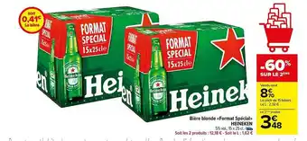 Carrefour Market Bière blonde «format spécial» heineken offre