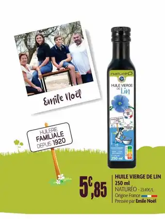 naturéO Huile vierge de lin offre