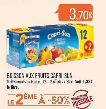 Match Boisson aux fruits capri-sun offre