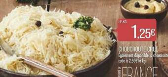 Match Choucroute crue offre