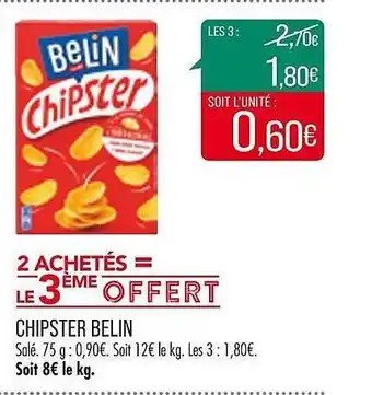 Match Chipster belin offre