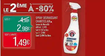 Match Spray dégraissant chanteclair offre