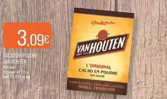 Match Cacao en poudre van houten offre