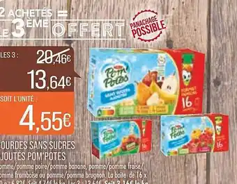 Gourdes sans sucres ajoutés pom'potes