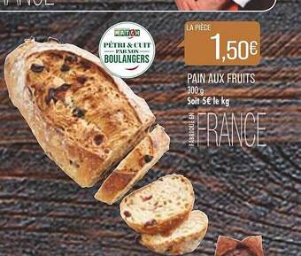 Match Pain aux fruits offre