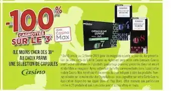 Casino Supermarchés Capsules casino offre