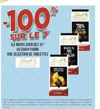 Casino Supermarchés Tablettes lindt excellence offre