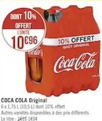 Casino Supermarchés Coca cola original offre