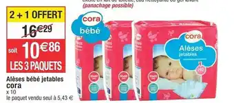 Cora x Carrefour Alèse bébé jetable cora offre