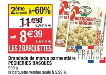 Cora x Carrefour Brandade de morue parmentière pêcheries basques offre