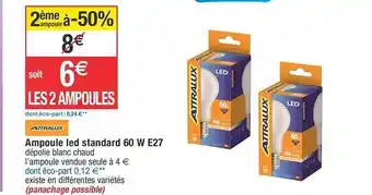 Cora x Carrefour Ampoule led standard 60 w e27 attralux offre