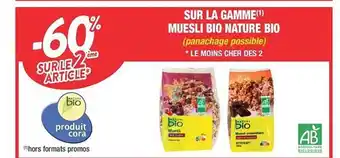 Cora x Carrefour La gamme muesli bio nature bio offre