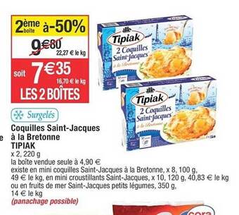 Cora x Carrefour Coquilles saint-jacques à la bretonne tipiak offre