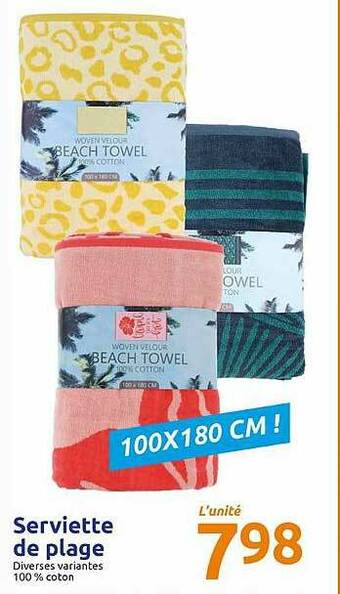 Action Serviette De Plage offre
