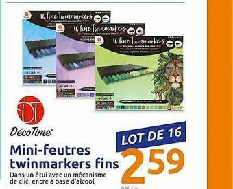 Mini-feutres Twinmarkers Fins Décotime
