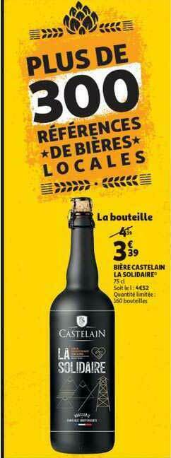 Auchan Direct Bière Castelain La Solidaire offre