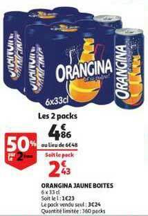 Auchan Direct Orangina Jaune Boîtes offre